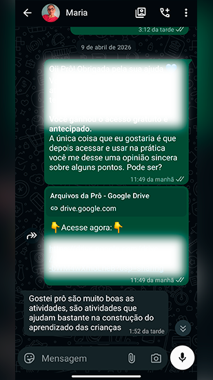 Depoimento da Prô Maria sobre as atividades